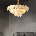 Bryx Spanish Alabaster Tiered Chandelier - Lumovique