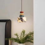 Sorno Post Modern Marble Drum Pendant Light - Lumovique