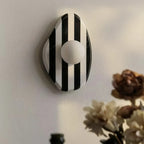 Nexa Retro Striped Marble Globe Wall Sconce - Lumovique