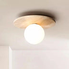Faro Wabi Sabi Travertine Flush Mount Ceiling Light - Lumovique