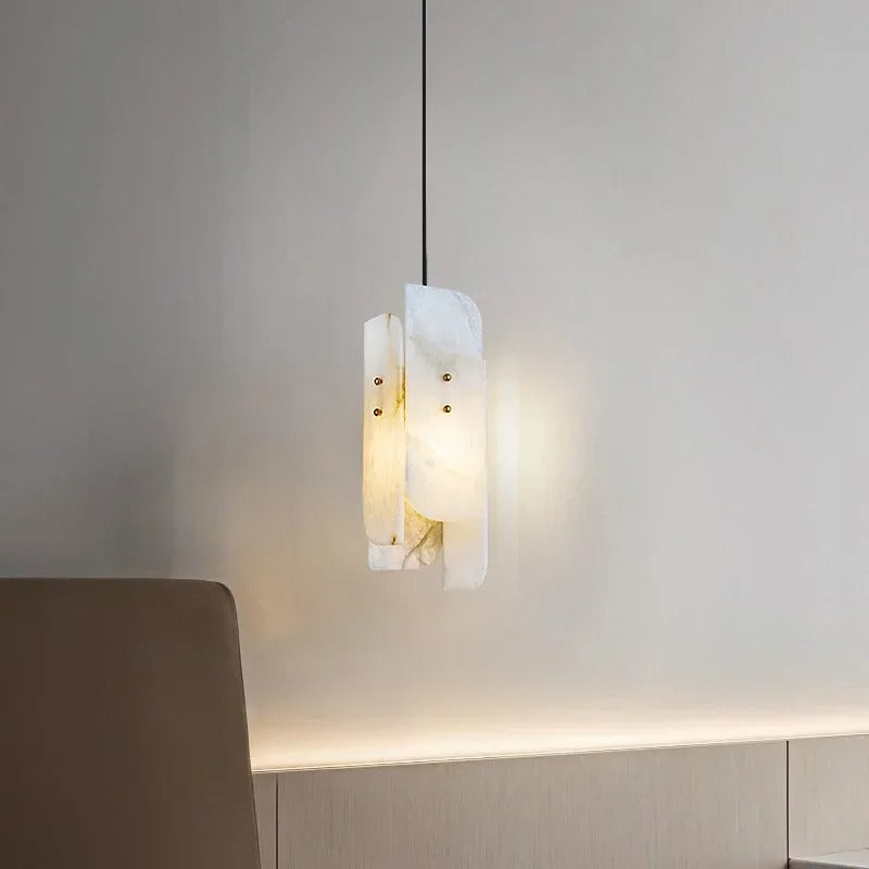 Avix Art Deco Alabaster Slab Pendant Light - Lumovique