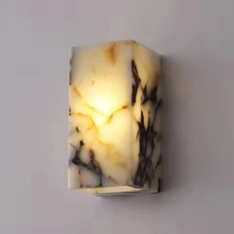 Neltu Italian Calacatta Viola Marble Wall Sconce - Lumovique