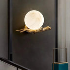Wexo Vintage Alabaster Globe Branch Wall Sconce - Lumovique