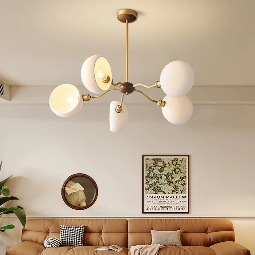 Wexa Mid Century Ceramic Dome Chandelier - Lumovique