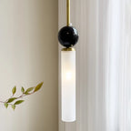 Zyle Mid Century Marble Ball Tube Pendant Light - Lumovique