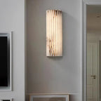 Nuse Art Deco Alabaster Fluted Wall Sconce - Lumovique