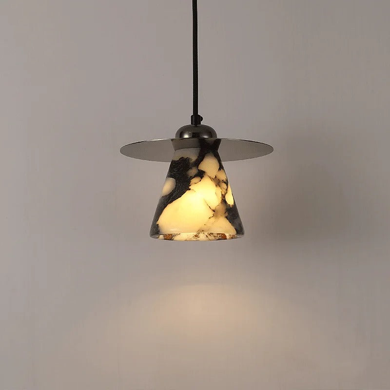 Orve Minimalist Marble Cone Pendant Light - Lumovique