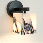 Marno Japandi Marble Cube Wall Sconce - Lumovique