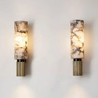 Dorlu Art Deco Marble Cylinder Wall Sconce - Lumovique