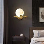 Wexo Vintage Alabaster Globe Branch Wall Sconce - Lumovique