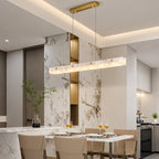 Cler Art Deco Alabaster Linear Chandelier - Lumovique