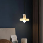 Taso Minimalist Alabaster Disc Pendant Light - Lumovique