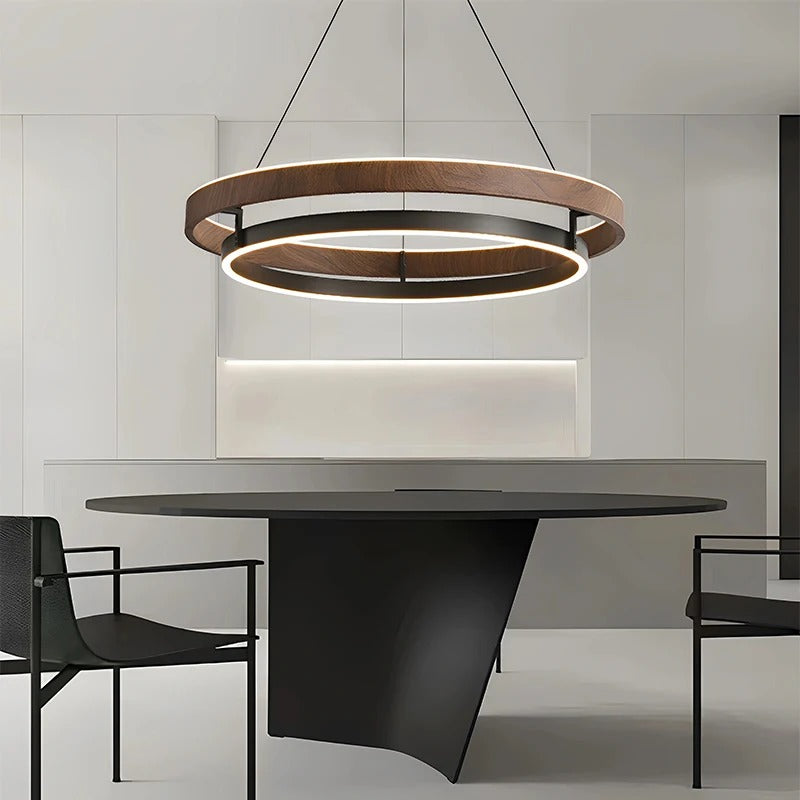 Tyva Scandinavian LED Double Ring Chandelier - Lumovique