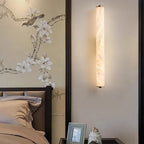 Suleo Mid Century Alabaster Tube Wall Sconce - Lumovique