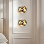 Miklo Minimalist Marble Drum Wall Sconce - Lumovique