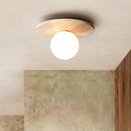 Faro Wabi Sabi Travertine Flush Mount Ceiling Light - Lumovique