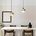 Zive Mid Century Marble Dome Glass Globe Pendant Light - Lumovique