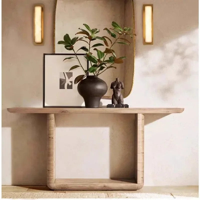 Sisa Minimalist Alabaster Rectangular Wall Sconce - Lumovique