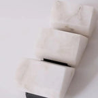 Zele Minimalist Alabaster Geometric Wall Sconce - Lumovique