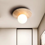 Faro Wabi Sabi Travertine Flush Mount Ceiling Light - Lumovique