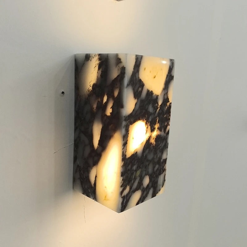 Neltu Italian Calacatta Viola Marble Wall Sconce - Lumovique
