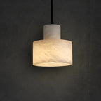 Zize Art Deco Alabaster Tiered Drum Pendant Light - Lumovique
