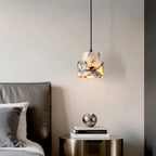 Selno Art Deco Marble Stepped Cylinder Pendant Light - Lumovique