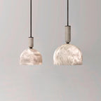 Valo Mid Century Alabaster Dome Pendant Light - Lumovique