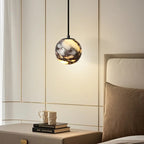 Hesto Japandi Marble Globe Pendant Light - Lumovique