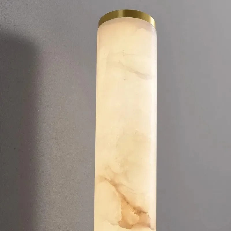 Eluno Mid Century Alabaster Double Cylinder Wall Sconce - Lumovique