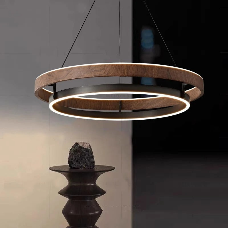 Tyva Scandinavian LED Double Ring Chandelier - Lumovique