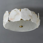 Azel Spanish Alabaster Flush Mount Ceiling Light - Lumovique