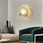 Vizo Spanish Alabaster Moon Wall Sconce - Lumovique