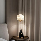 Xevi Mid Century Alabaster Globe Pendant Light - Lumovique
