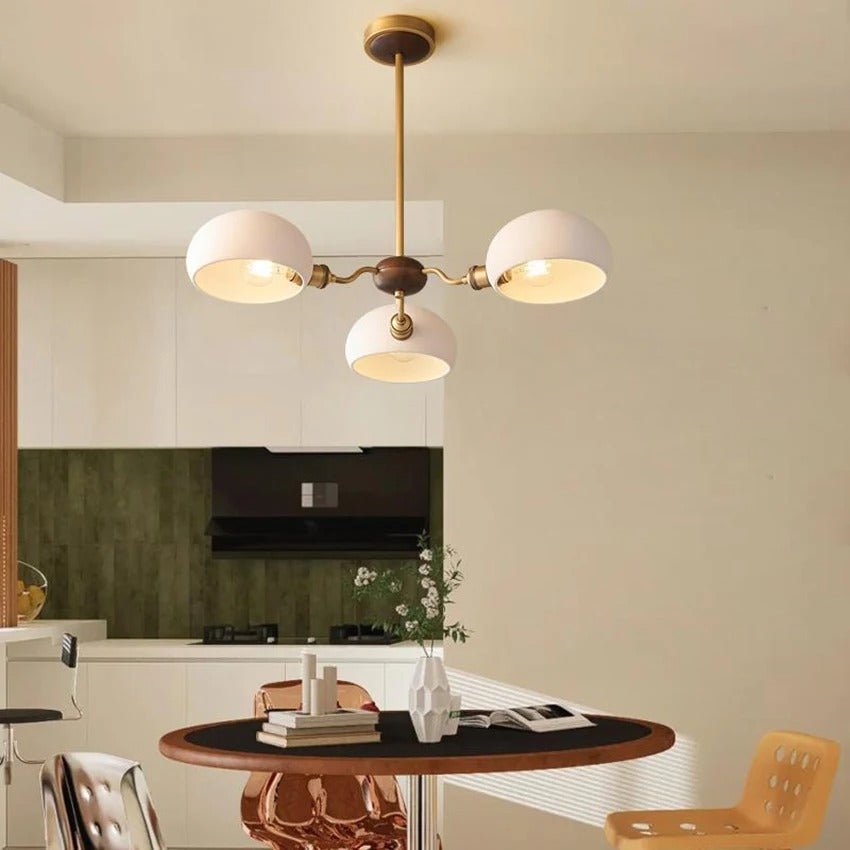 Wexa Mid Century Ceramic Dome Chandelier - Lumovique