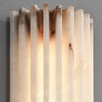 Nuse Art Deco Alabaster Fluted Wall Sconce - Lumovique