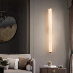 Suleo Mid Century Alabaster Tube Wall Sconce - Lumovique