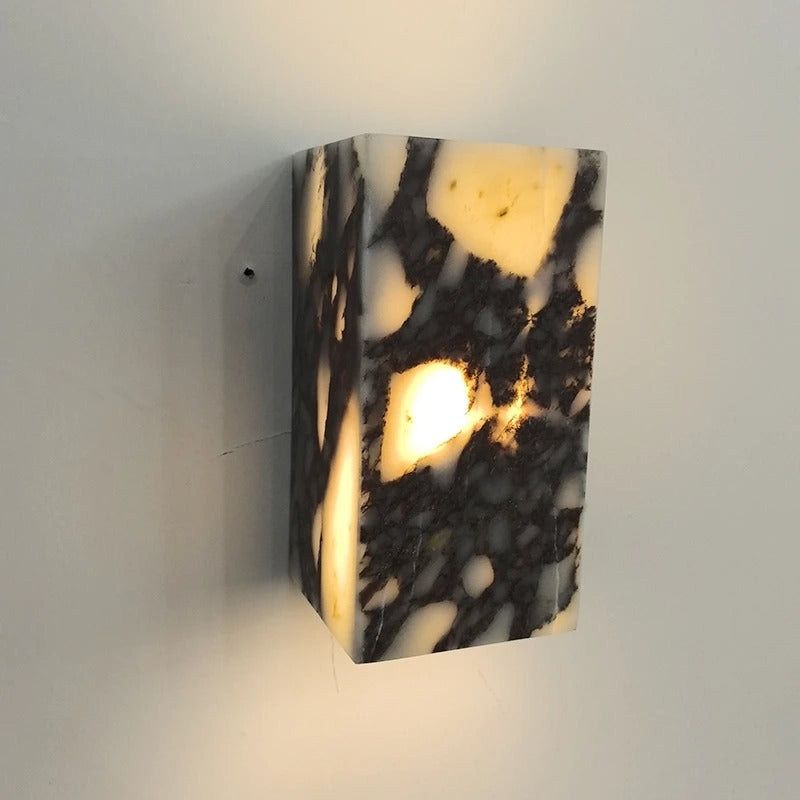 Neltu Italian Calacatta Viola Marble Wall Sconce - Lumovique