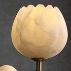Aleno Italian Alabaster Lotus Flower Wall Sconce - Lumovique