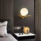 Wexo Vintage Alabaster Globe Branch Wall Sconce - Lumovique