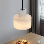 Zize Art Deco Alabaster Tiered Drum Pendant Light - Lumovique