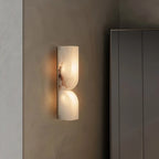 Vexo Art Deco Alabaster Tiered Wall Sconce - Lumovique