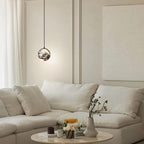 Hesto Japandi Marble Globe Pendant Light - Lumovique