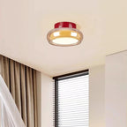 Fela Mid Century Amber Glass Flush Mount Ceiling Light - Lumovique
