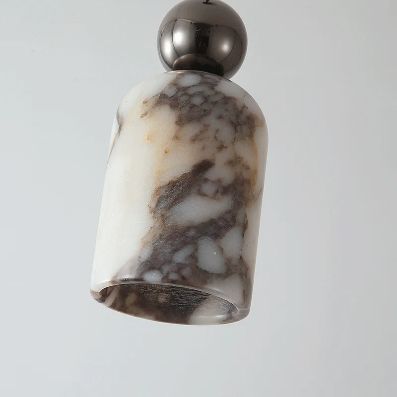 Nimlo Mid Century Marble Dome Pendant Light - Lumovique