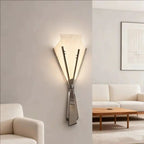 Orvi French Art Deco Alabaster Bouquet Wall Sconce - Lumovique