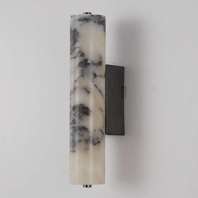 Habro Minimalist Marble Cylinder Wall Sconce - Lumovique