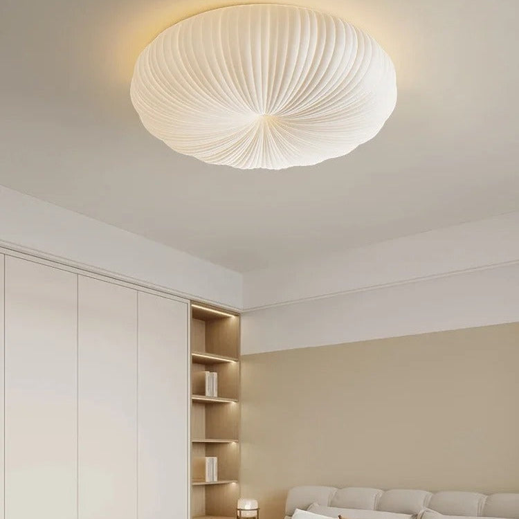Kero French Cream Pumpkin Flush Mount Ceiling Light - Lumovique