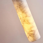 Zora Japandi Alabaster Long Tube Pendant Light - Lumovique