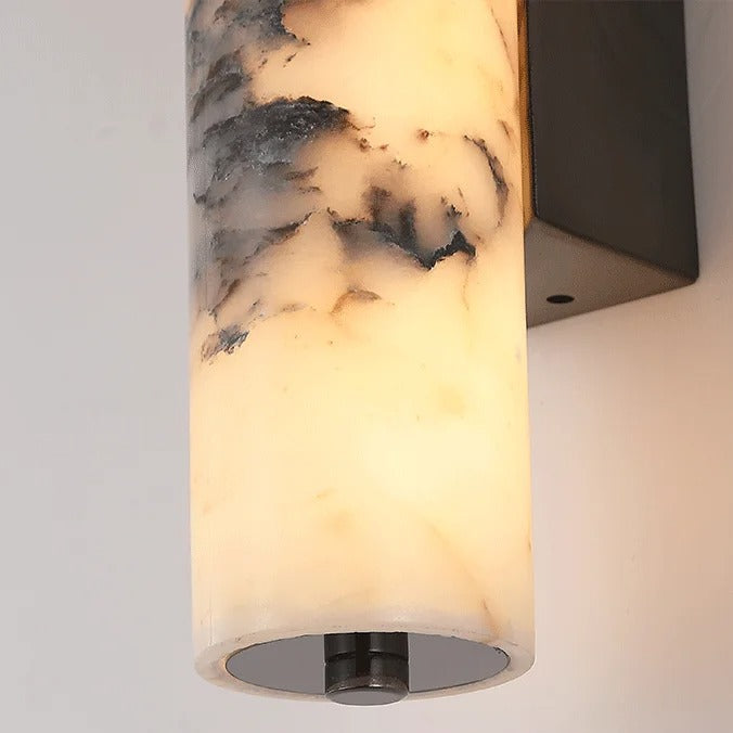 Habro Minimalist Marble Cylinder Wall Sconce - Lumovique